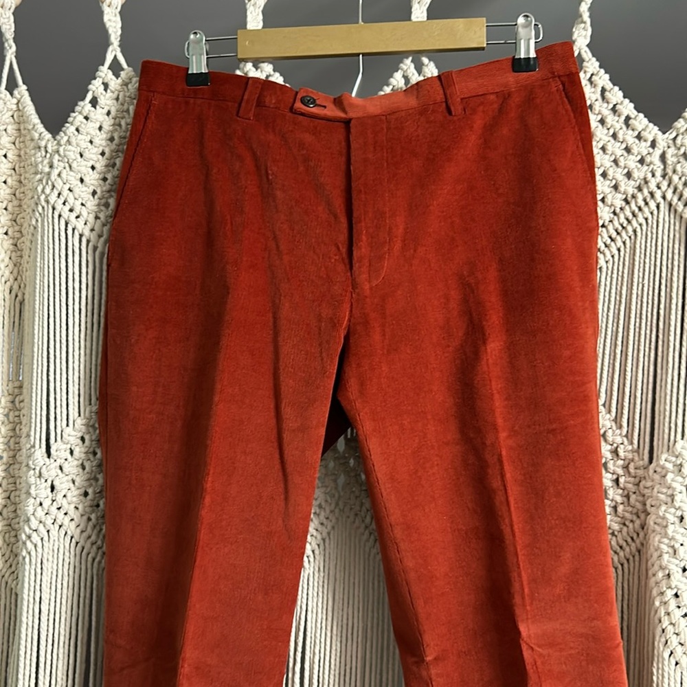 Corduroy burnt orange dress pants